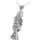 Collar Medalla Grande Santa Muerte Hueco Plano En Plata 925