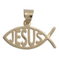 Dije Jesus Pescador De Hombres Milagro Unisex Oro 10k 1.7 Cm