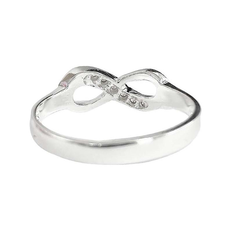 Anillo De Compromiso Promesa Boda Nudo Infinito De Plata 925