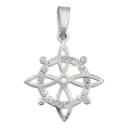 Dije Nudo De Bruja Zirconias Magia Mujer Regalo Plata 925