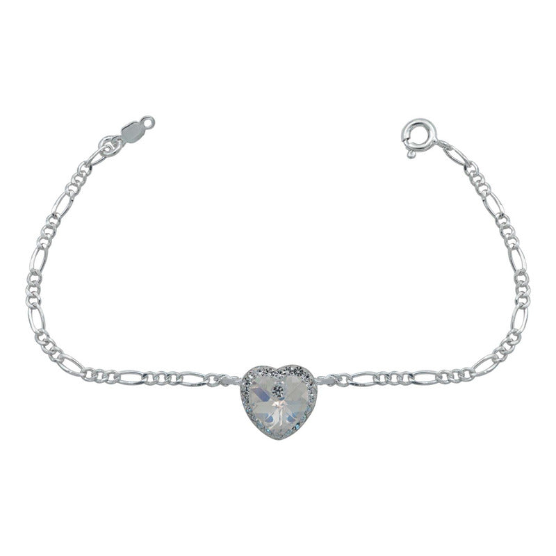 Pulsera Dije Corazon Del Mar Titanic Amor Amistad Plata 925