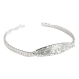 Pulsera Esclava Placa Rolo San Judas Tadeo Plata Solida S925