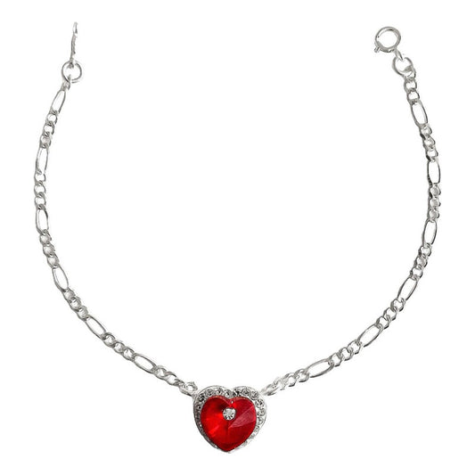 Pulsera Dije Corazon Del Mar Titanic Amor Amistad Plata 925