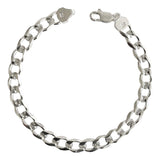 Esclava Hombre Pulsera Cubana Diamantada Plata 925 7 Mm