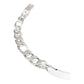 Pulsera Esclava De Placa Eslabon Diamantado Plata 925 7mm