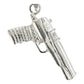 Dije Chico Pistola Gangster Punk Plata Solida 925