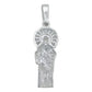 Dije Chico San Judas Liso Zirconia Plata Ley 925 4.5 Cm