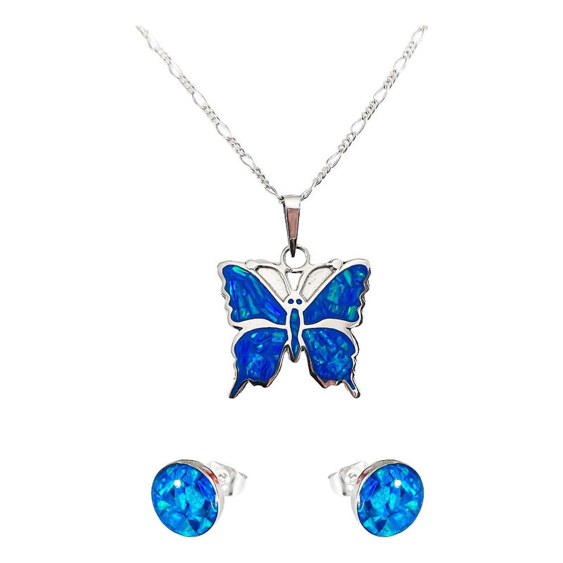 Juego Mariposa Primavera Amor Regalo Mujer Promesa Plata 925