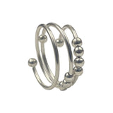 Anillo Ajustable Antiestres Movible Antiansiedad Plata 925