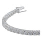 Pulsera Tenis Zirconias Redondas Mujer Amor Plata 925 4 Mm