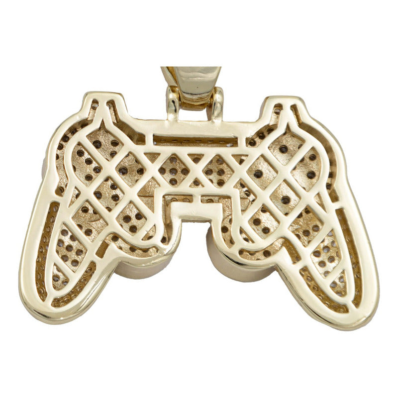 Dije Hombre Control Play 4 Hiphop + Cadena Chapa Oro 14k