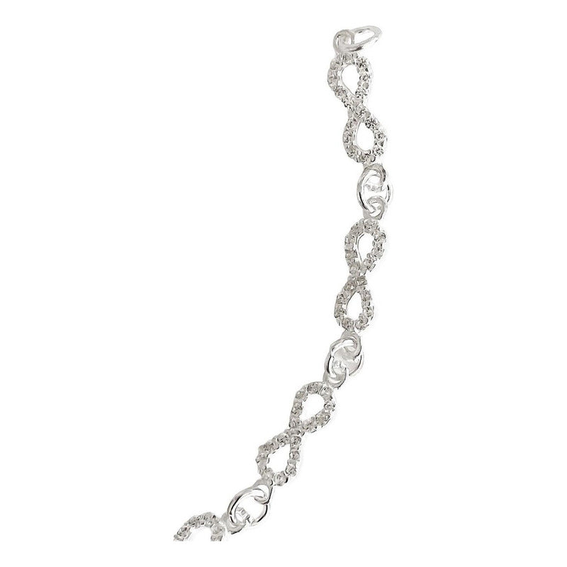 Pulsera Infinito Zirconias Amor Regalo Promesa Plata 925