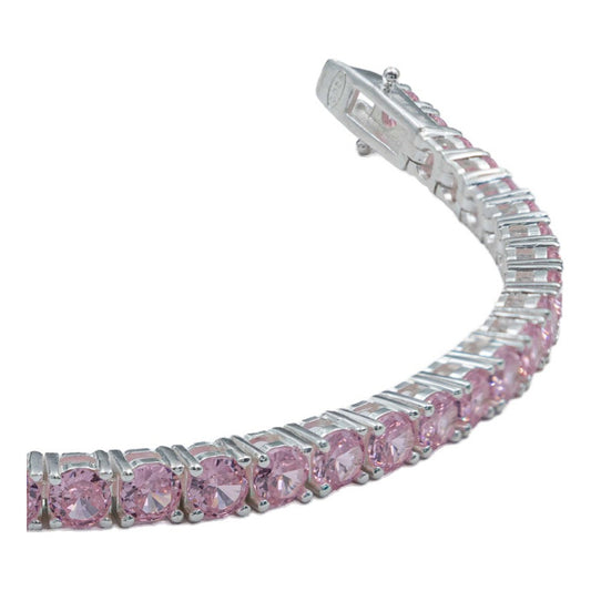 Pulsera De Tenis Zirconias Regalo Mujer Plata 925 4.5 Mm