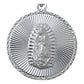 Medalla Diamantada Mediana Virgen Guadalupe Plata 925 3.1cm