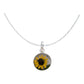 Mini Collar Girasol Encapsulado Amor Mujer Regalo Plata 925