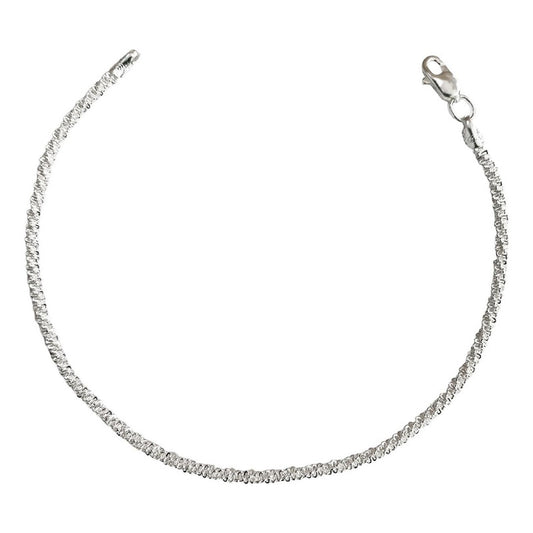 Pulsera Espuma Esclava Mujer Regalo Amor Plata Ley 925 2 Mm