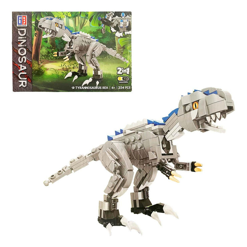 Juguete De +250 Bloques Para Armar Dinosaurio Transformer