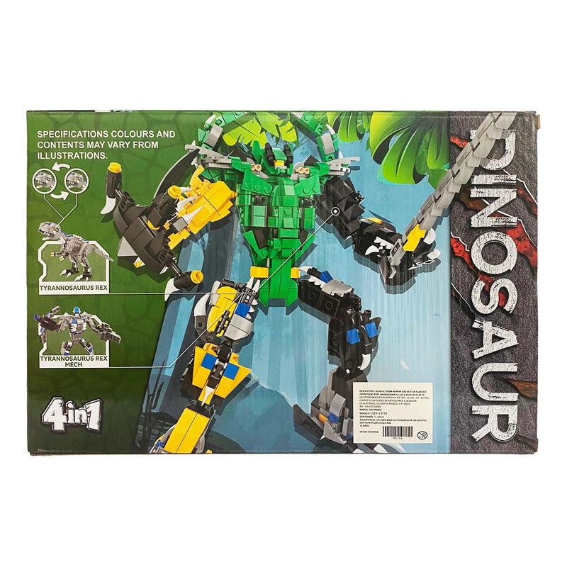 Juguete De +250 Bloques Para Armar Dinosaurio Transformer