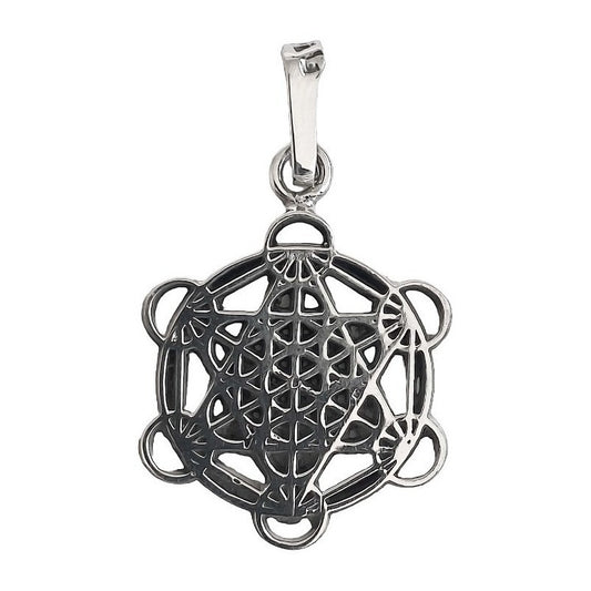 Dije Medalla Chica De Metatron En Plata Solida Ley 925