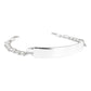 Pulsera Esclava De Placa Eslabon Diamantado Plata 925 7mm