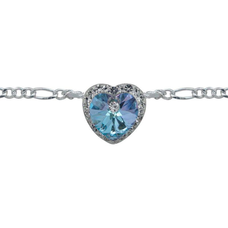 Pulsera Dije Corazon Del Mar Titanic Amor Amistad Plata 925