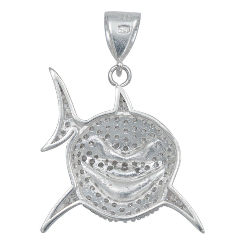 Dije Tiburon Zirconias Mar Oceano Hombre Regalo Plata 925