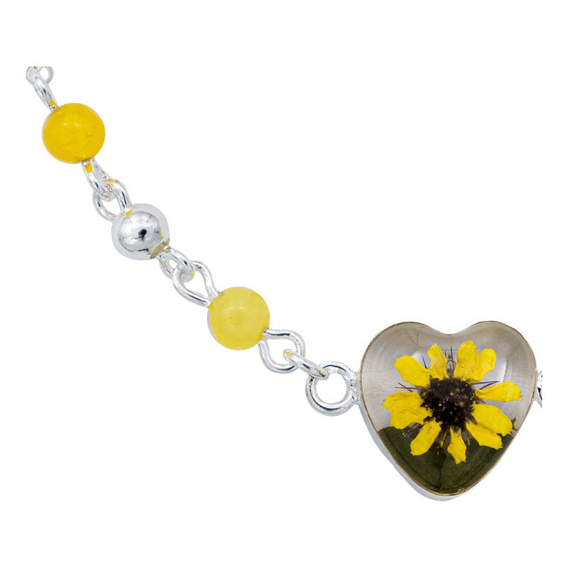 Pulsera Encapsulado Amor Girasol Shrek Regalo Mujer Plata925