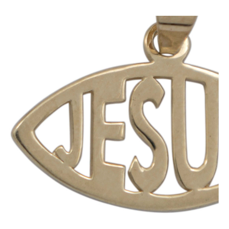 Dije Jesus Pescador De Hombres Milagro Unisex Oro 10k 1.7 Cm