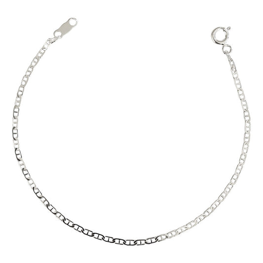 Pulsera Marinera Sencilla Plata 925 Hombre Mujer 2 Mm