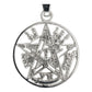 Dije Tetragramaton Medalla Pentagrama Grande En Plata 925