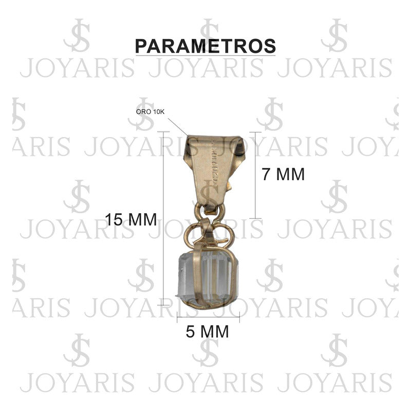 Dije Mini Regalo Zirconia Mujer Amor + Cadena Oro 10k