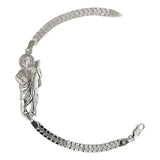 Pulsera Rolo Chica San Judas Esclava Plata Solida Ley 925