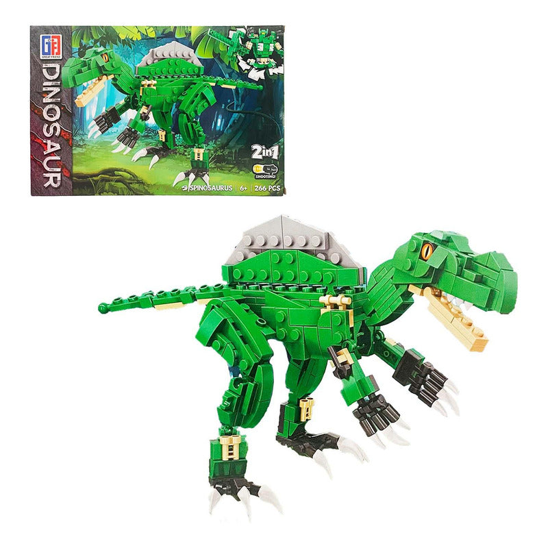 Juguete De +250 Bloques Para Armar Dinosaurio Transformer