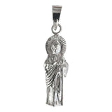 Dije Chico San Judas 4.2 Cm Liso De Plata Ley 925