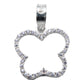 Dije Collar Flor Zirconias Mujer Regalo + Cadena Plata 925