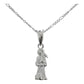 Collar Santa Muerte Hueca Troquelada Mini Plata Solida S925