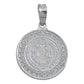 Dije Medalla San Benito Oración Zirconias Plata 925 1.6 Cm