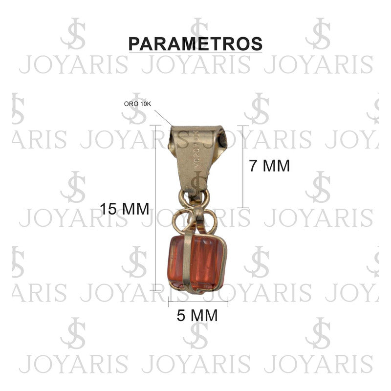 Dije Mini Regalo Zirconia Mujer Amor + Cadena Oro 10k