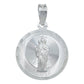 Medalla Diamantada Chica San Judas Tadeo Plata 925 2.1 Cm