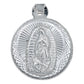 Medalla Doble Vista Diamantada San Judas Virgencita Plata925