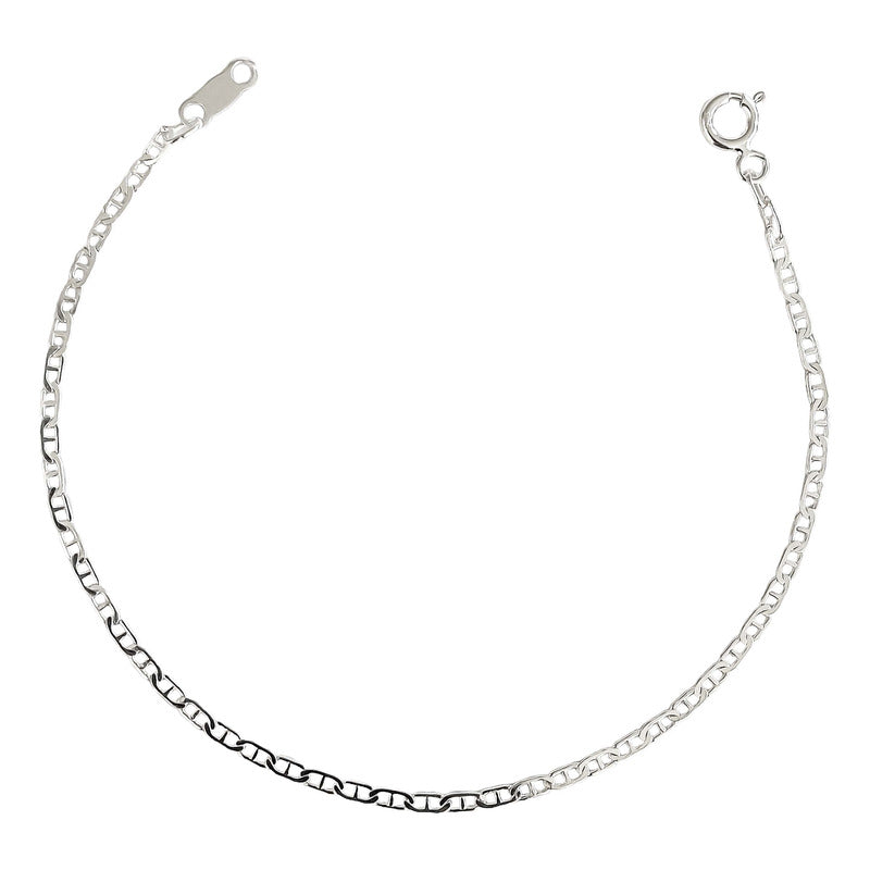 Pulsera Marinera Sencilla Plata 925 Hombre Mujer 2 Mm