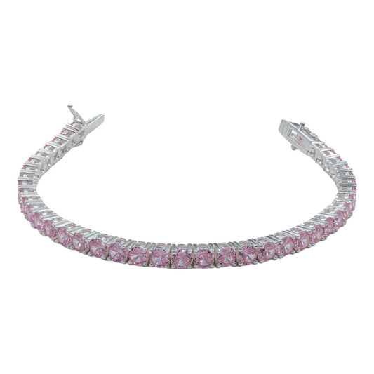 Pulsera De Tenis Zirconias Regalo Mujer Plata 925 4.5 Mm