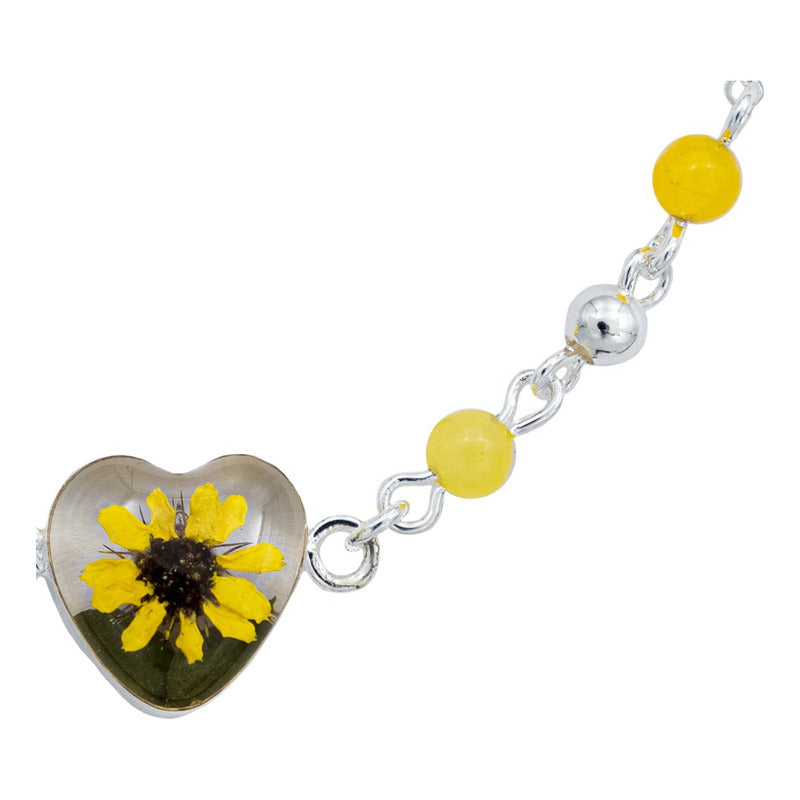 Pulsera Encapsulado Amor Girasol Shrek Regalo Mujer Plata925