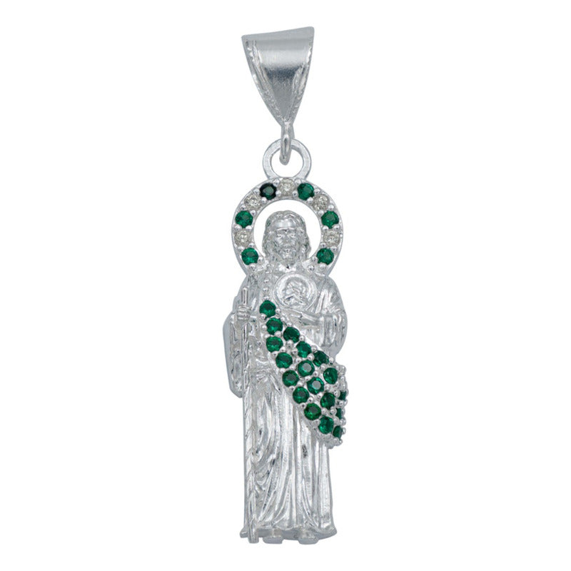 Dijes San Judas Tadeo Zirconias Hombre Mujer Plata 925