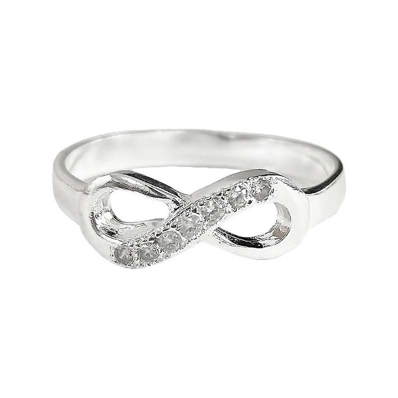 Anillo De Compromiso Promesa Boda Nudo Infinito De Plata 925