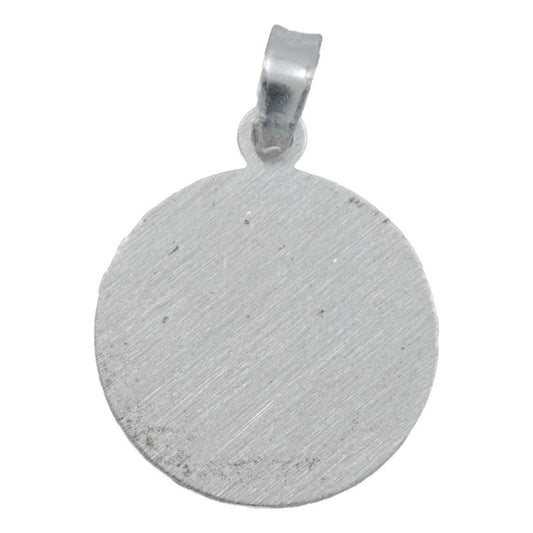 Dije Medalla Diamantada San Judas Tadeo Plata 925 1.7 Cm