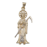 Dije Santa Muerte Hombre Mujer Dos Oros Oro 10k 4.5 Cm