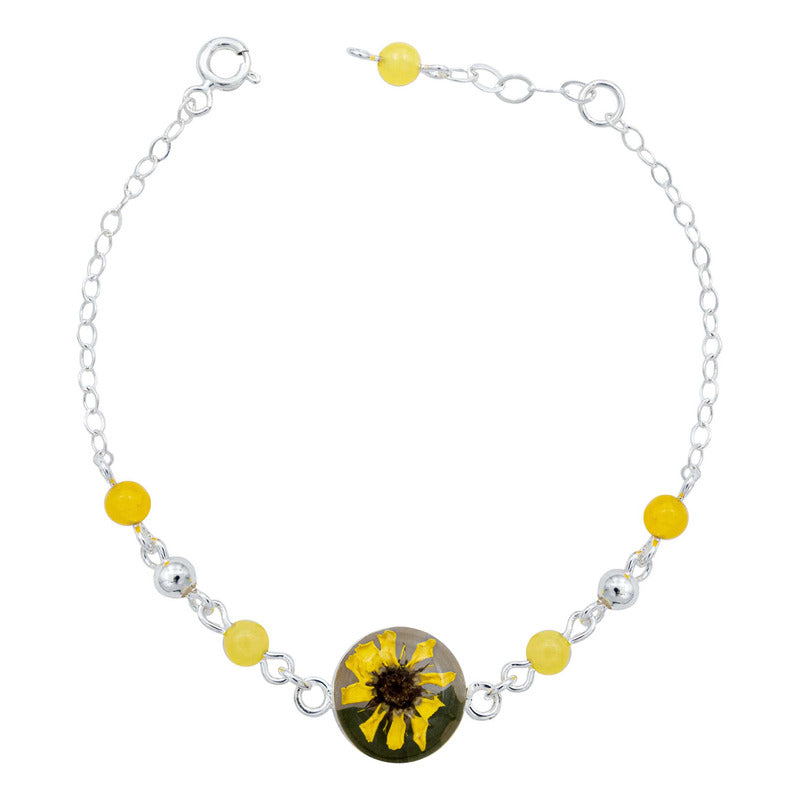 Pulsera Encapsulado Amor Girasol Shrek Regalo Mujer Plata925