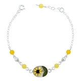 Pulsera Encapsulado Amor Girasol Shrek Regalo Mujer Plata925