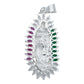 Dije Grande Virgen Guadalupe Liso Manto Zirconias Plata 925